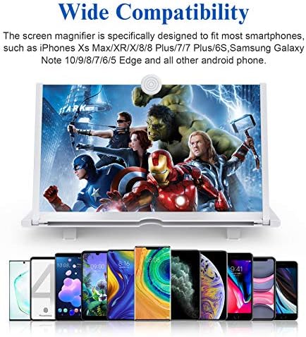 Cep Telefonu için 14 Ekran Büyüteci-Filmler, Videolar ve Oyunlar için 3D HD Büyütücü Projektör Ekranı Büyütücü-Ekran Yükselticili