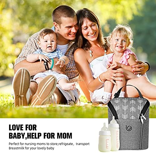 Lifevitee Yalıtımlı Anne Sütü Soğutucu Çanta Su Geçirmez Bebek Süt Torbası Dondurucu Şişeleri Sıcak veya Serin Tutar Gündüz Bakımı