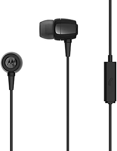 Motorola Kulaklıklar Metal-IPX4 Su / Ter Geçirmez-Dayanıklı, Hafif, Kulak İçi Kablolu Kulaklıklar, Gürültü İzolasyonlu, hat İçi