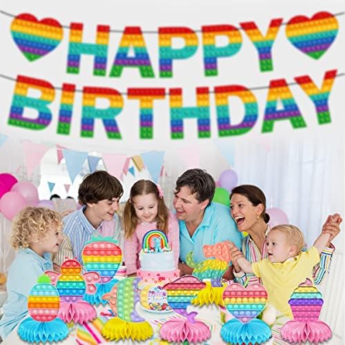 8 paketi Pop Itme Kabarcıklar Parti Petek Centerpiece Masa Süslemeleri Pop Itme Kabarcıklar Tema Doğum Günü Parti Malzemeleri