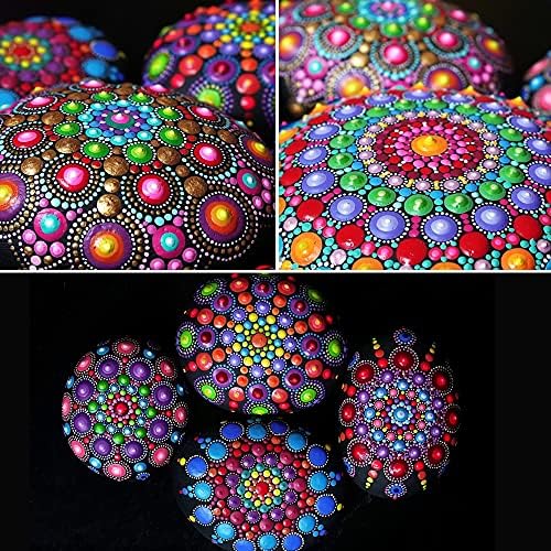 Fesjoy 40 Parça Mandala Süsleyen Araçları DIY Boyama Şablonlar Topu Stylus Paleti Boya Fırçaları İşlevli Kabartma Nokta Kiti