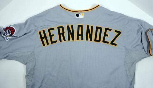 2013 Pittsburgh Pirates Anderson Hernandez Oyun Gri Jersey PİTT33183 Yayınladı-Oyun MLB Formaları Kullandı