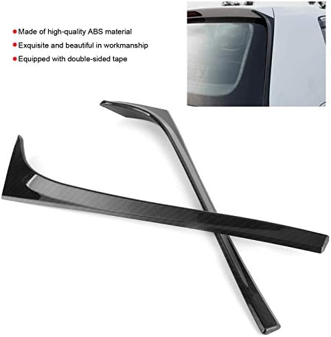 2 adet Arka Pencere Spoiler, yan Kanat Ayar kapağı Otomobil araç Modifikasyonu Karbon Fiber/Parlak Siyah Stil Fit Yedek MK7 GTD