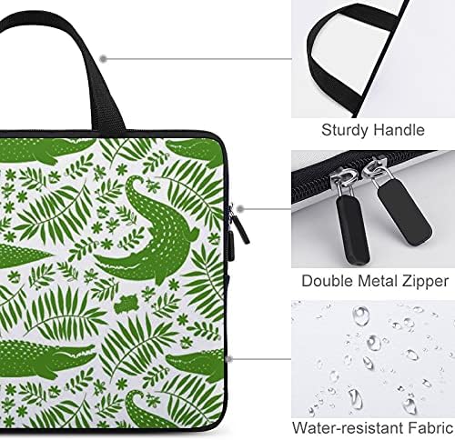 Komik Timsah Laptop çantası Su Geçirmez Taşıma Çantaları Evrak Çantası Uyar Dizüstü/E-kitaplar/Tablet(10 inç-17 inç,5 boyutları)