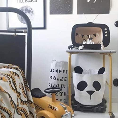 RENSLAT Panda saklama çantası Sepeti Bebek Çocuk Oyuncak Giysi Tuval çamaşır sepeti saklama çantası Durabiliriz Bez Bin Ev Depolama