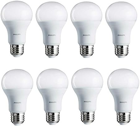 Philips LED Yüksek Lümen A19, Kısılamaz, 1500 Lümen, Yumuşak Beyaz ışık (2700K), 14W = 100W, E26 Taban, 8'li Paket