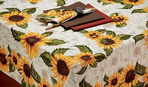 DII Tasarım İthalatı Rustik Ayçiçeği Masa Örtüleri-Sonbahar-Sonbahar-Şükran (60x84 inç Masa Örtüsü)