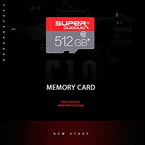 Micro SD Kart 512GB Micro SD hafıza Kartı 512GB TF Kart Yüksek Hızlı Sınıf 10 Micro SD Kart SD Kart adaptörü ile