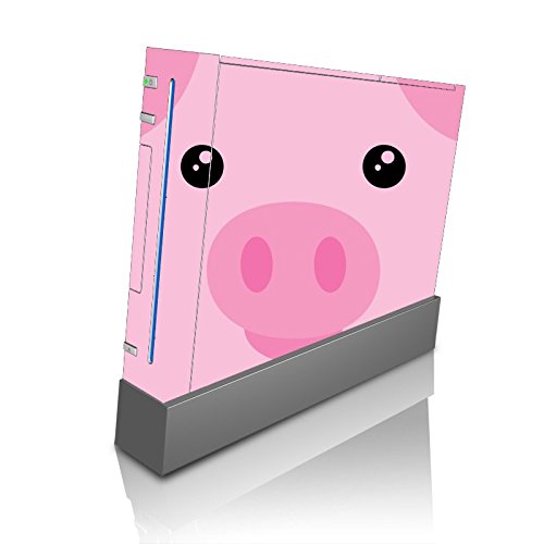 Domuz Piggy Piglet Sevimli Yüz Vinil Decal Sticker Cilt tarafından Mehtap Baskı Wii Konsolu için