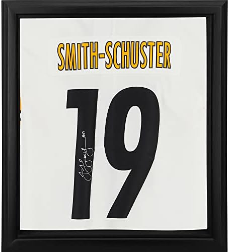 JuJu Smith - Schuster Pittsburgh Steelers Çerçeveli İmzalı Beyaz Nike Limited Jersey Shadowbox-İmzalı NFL Formaları