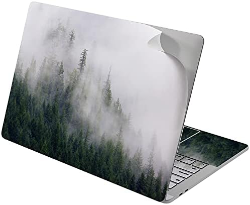 Lex Altern Vinil Cilt ile Uyumlu MacBook Hava 13 inç Mac Pro 16 Retina 15 12 2020 2019 2018 Yeşil Sisli Çam Ormanı Doğal Manzara