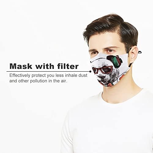 Yüz maskeleri köpek kulaklık papyon yeniden kullanılabilir toz geçirmez yüz maskesi yetişkin erkekler kadınlar için 1 ADET