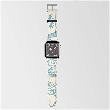 Apple Watch 42mm/44mm - 42mm/44mm - Altın ile Uyumlu Smartwatch Bandında Babylon Vibes tarafından dalgalar