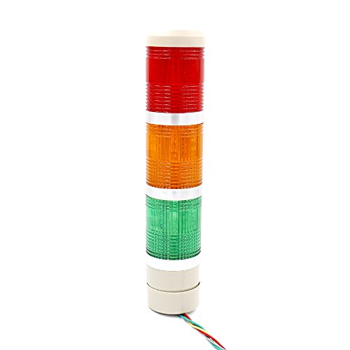 Baomain endüstriyel sinyal ışığı Sütun LED Alarm yuvarlak kule gösterge ışığı sürekli ışık uyarı ışığı Kırmızı Yeşil Sarı DC