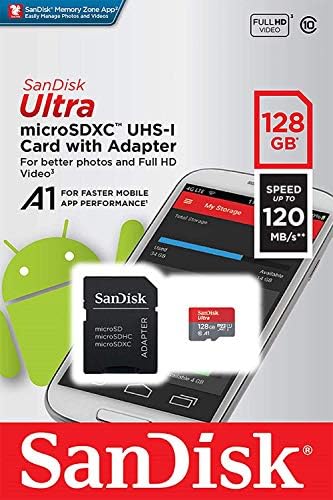 Ultra 128 GB microSDXC Sony Xperia 1 III için Çalışır Artı SanFlash ve SanDisk tarafından Doğrulanmış (A1/C10/U1/8 k/120MBs)