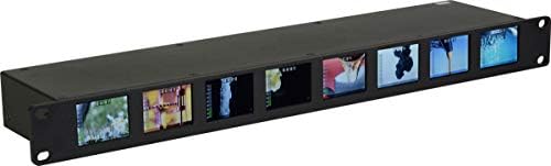 Delvcam Monitör Sistemleri DELV-8LCD-SDI OctoMon 3G-SDI 8 Panelli LCD 1RU Rafa Monte Video Monitörü