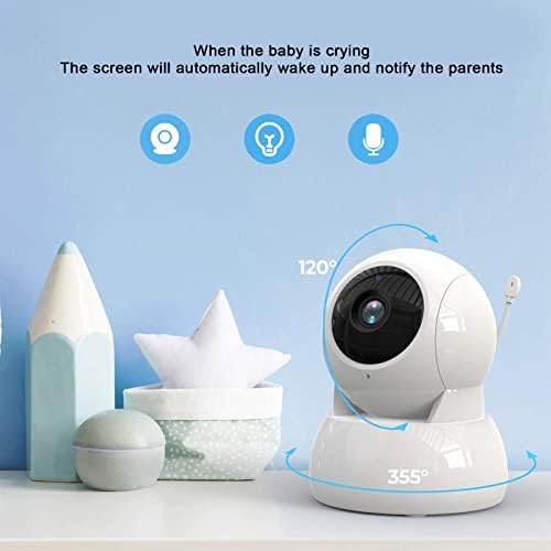 Video bebek Monitörü, Kablosuz Video Monitörü, 5in 720 P HD Akıllı bebek monitörü ile Kamera ve Ses için Yürümeye Başlayan Odası,