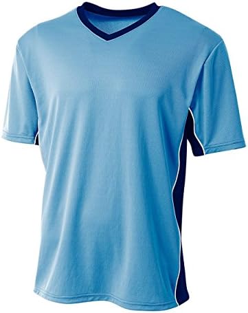 A4 Spor Açık Mavi / Lacivert Şerit Yetişkin XL Futbol Forması