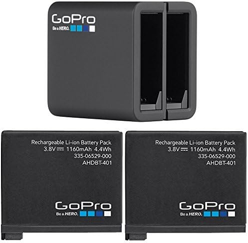 GoPro 2 Hakiki Orijinal şarj edilebilir pil Paketi için HERO4 ve GoPro HERO4 Çift Pil Şarj için GoPro HD Hero 4 Siyah Gümüş AHBBP-401