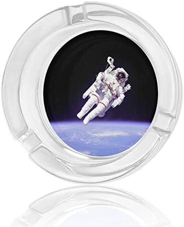 Astronot Cam Küllük Çapı 3.3 Şeffaf Sigara plaka Ev Ofis Masa Kullanımı için Kapalı veya Açık Masa Dekorasyon