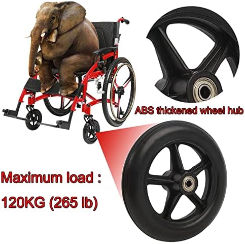 LİGUOYİ Tekerlekli Sandalye Tekerlekleri Değiştirme - 2 Adet, Tekerlekli Sandalye Rollators için Tekerlek Değiştirme, 6/7/8/7.