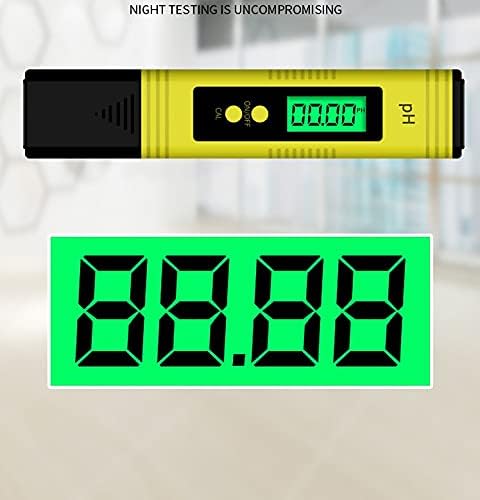 LİZHOUMİL Dijital PH ölçer LCD Test Cihazı ile Arka Işık Düğmesi Taşınabilir Hidroponik Akvaryum Su Cep Testi Kalem Sarı