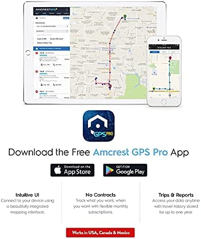 Amcrest GPS GL300 Araçlar için GPS Tracker (4G LTE)-Araçlar, Arabalar, Çocuklar, Evcil Hayvanlar, Varlıklar, Metin/E-posta/Push