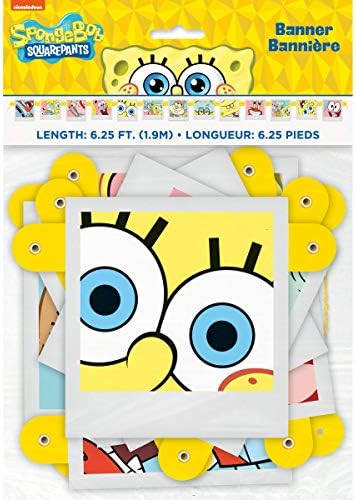 Spongebob Doğum Günü Parti malzemeleri dekorasyon paketi paketi Eklemli Afiş ve masa örtüsü İçerir