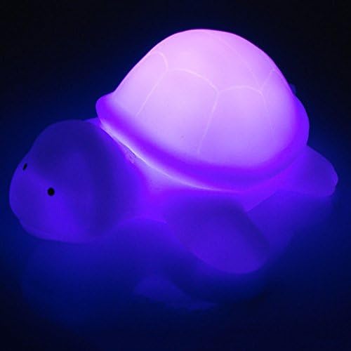 angel3292 Sevimli Deniz Kaplumbağası Şekilli LED 7 Renk Değiştirme Lambası Gece Yatak Odası Ev Dekor Hediye - Beyaz Renkli
