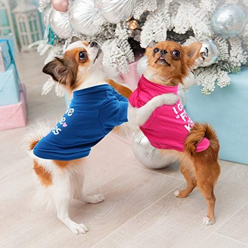 HYLYUN Sevgililer Günü Köpek Gömlek 2 Packs-Sevgililer Pet Gömlek Nefes Köpek Gömlek Baskılı Pet Giyim Yumuşak Kıyafetler için