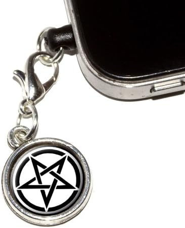 Pentagram-Pentangle Yıldız Wiccan Cadı Evrensel Fit 3.5 mm Kulaklık Kulaklık Jack Charm Anti-Toz Fiş Cep Cep Telefonu iPhone