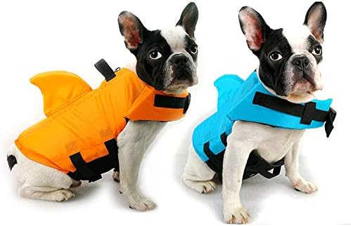 LXYDD Köpek Can Yeleği Şamandıra Ceket, yaz Köpekbalığı Pet Can Yeleği Köpek Giysileri Köpekler Mayo Evcil mayo, Mavi, S