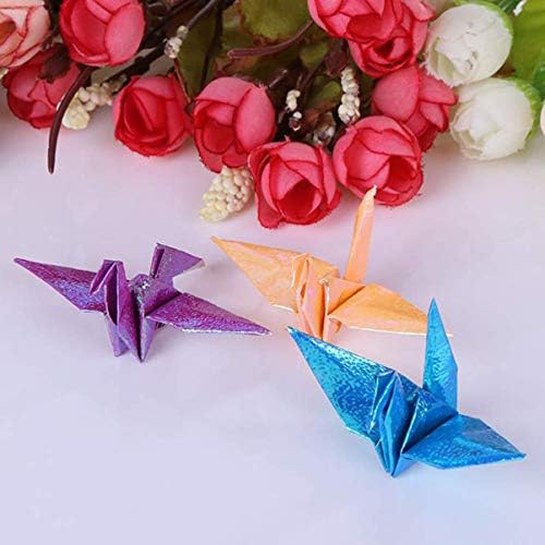 Milisten 100 Sayfalık Parlak Origami Kağıt - 10 Renk Kare Yanardöner Kağıt Origami Kağıt, Dekorasyon Kağıdı, Glitter Kare Katlanır
