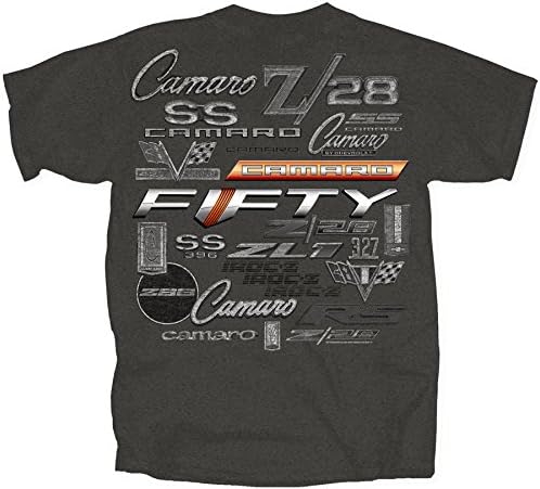 Joe Darbe T ' ın Chevy Camaro 50 Yıl Logo Insignia Tee Gömlek %100 % Pamuk Gri