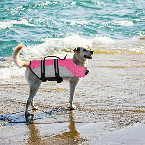 Phyxın Ayarlanabilir Köpek Can Yeleği, Kurtarma Saplı Nefes Alabilen Evcil Hayvan Can Yeleği, Yüzme için Yansıtıcı Güvenlik Yeleği,