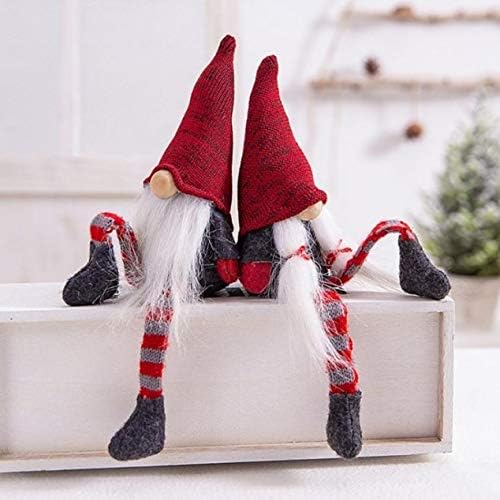 UXZDX CUJUX 2 ADET El Yapımı İsveç Süsler Uzun Bacak Bebek Noel Elf Dekorasyon Teşekkürler Veren Gün Hediyeleri