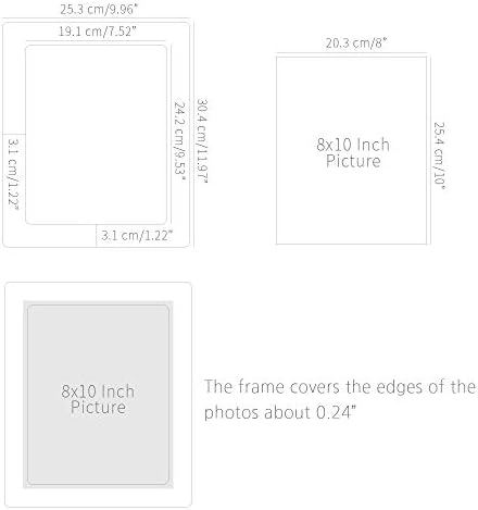 Monolike Kağıt Fotoğraf Çerçeveleri 8x10 İnç Beyaz 10 Paket-8x10 Resimlere Uyar