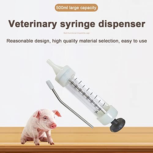 XFY Veteriner Hekimliği Enjeksiyon Şırınga, Buzağı Aplikatör, 500 ml Silikon İlaç Şişesi, Domuz, İnek, at ve Koyun Hayvancılık