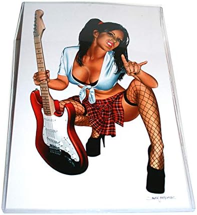 ” ROCK OKULU”, seksi rock n’ roll pinup, sanatçı Dave Nestler'dan 11” x 17 imzalı sanat baskısı.