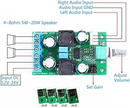 JUSTCHENGLONG dijital güç amplifikatörü Kurulu TPA3123D2 DC 12 V 24 V 5 W 10 W 25 W D Sınıfı MP3 ses şifre çözücü Ses Çalar Modülü