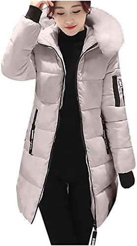 Kadınlar için uzun kışlık mont Kalın peluş sıcak fermuarlar aşağı ceketler Casual Bombacı Windproof Trendy Palto