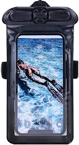 Vaxson Telefon Kılıfı Siyah, HTC u12 Hayat Su Geçirmez Kılıfı Kuru Çanta ile Uyumlu [Değil Ekran Koruyucu Film ]