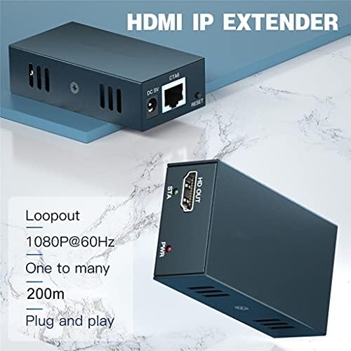 SXYLTNX 660ft Daha İyi HDBitT H. 264 HDMI Extender Tarafından TCP IP Üzerinden Ethernet RJ45 CAT5/5e/6 Kablo Gibi Splitter (Renk: