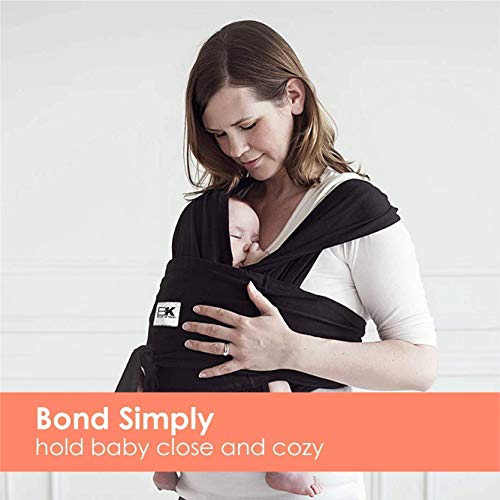Baby K'dan Orijinal Bebek Şal Taşıyıcı Siyah, Orta ve Bebek Bezi Çantası Flex, Tatlım Siyah