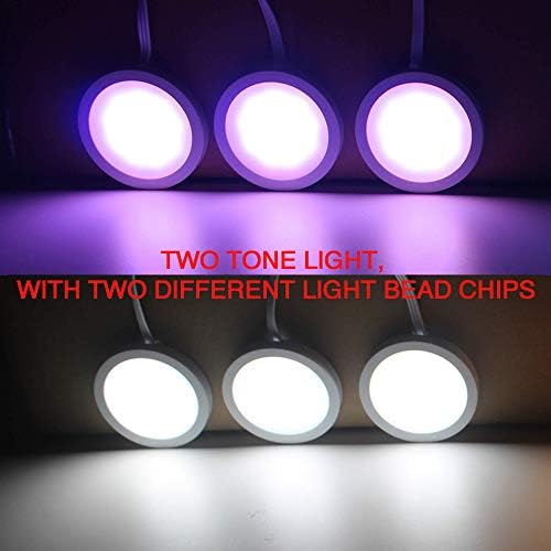 RSYEEK Altında Kabine Aydınlatma: 12 V Kablolu LED Puck ışıkları için Uzaktan kumanda ile Vitrin, Dolap Dolap, mutfak Sayacı