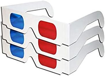 Unisex 3D Stereo Gözlük Filmler, TV, Dergiler ve Daha Fazlası için Katlanabilir 3D Karton Gözlük 3 Adet Akıllı ve Çekici