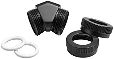 Phanteks 12mm Sert Adaptör 45 Derece Montaj-Doğrudan 12mm Sert Boru Bağlantısı Aletsiz Tasarım Viton O-Ringler-Siyah Soğutma