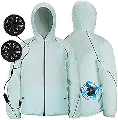 CUJUX Ceket Yaz Soğutma Fanı Giysi 3-Speed USB Klima sıcak Çarpması Açık Çalışma Yansıtıcı Ceket (Renk: Bir, Boyutu: 3XL Kodu)
