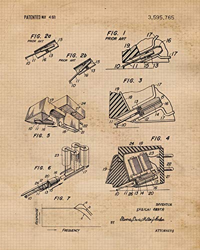 Vintage Vinil Plak Çalar Pikap Patent Baskılar, 4 (8x10) Çerçevesiz Fotoğraflar, duvar sanat dekoru Hediyeler Altında 20 için