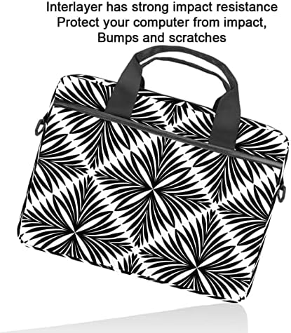Siyah Beyaz Palm laptop çantası Kadınlar için Messenger omuzdan askili çanta 14.5 İn Laptop Taşıma çantası İş Evrak Çantası Erkekler